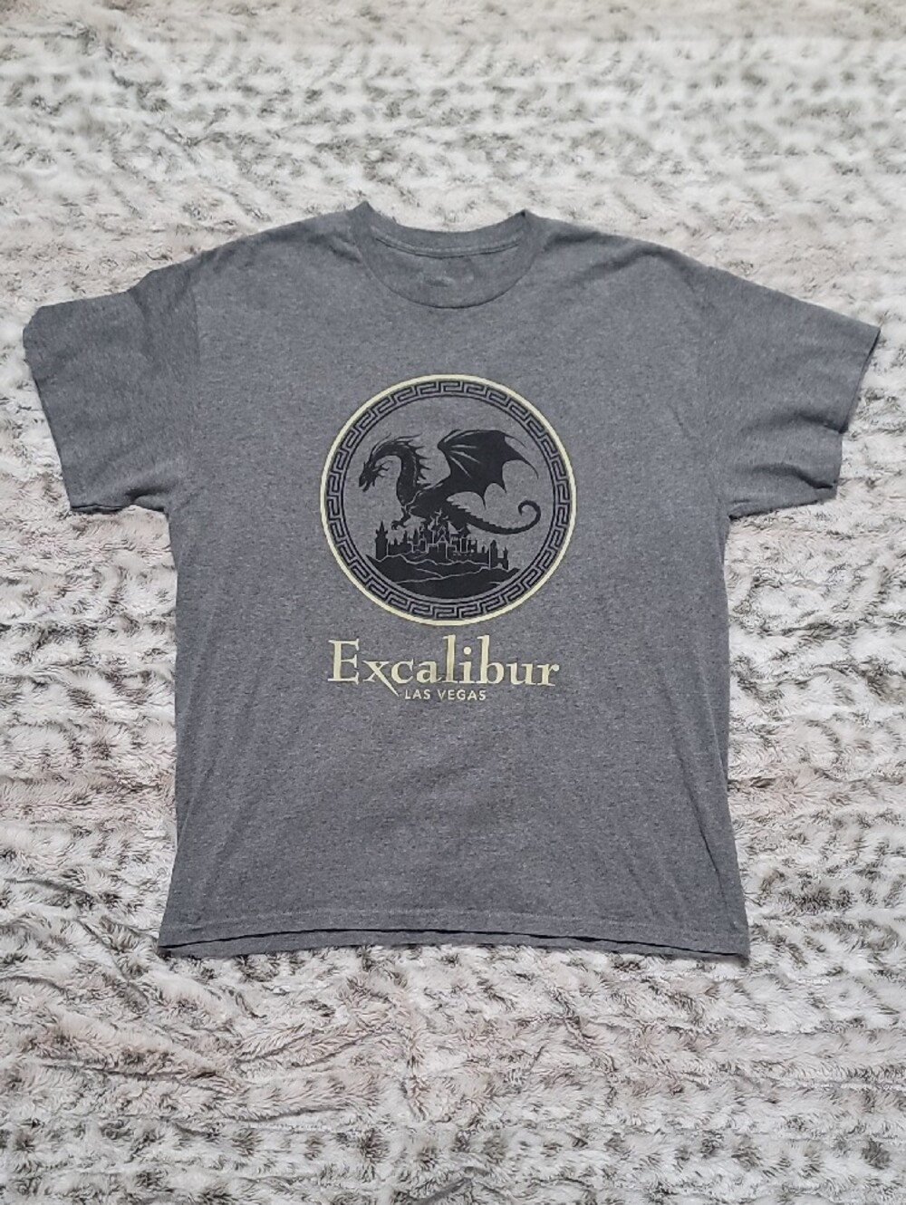 Las Vegas Excalibur Men's Gray Graphic Tee